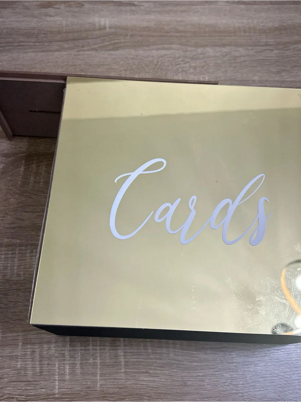 Hobby Lobby Gold and White 'Cards' Wedding Card Box